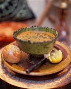 Chorba frik (Algerian crushed wheat soup with lamb)