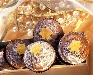 Chocolate muffins for the Christmas holiday