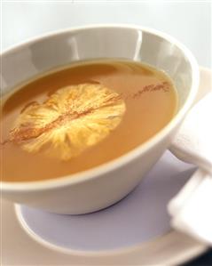 Pineapple soup in bowl