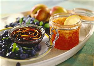 Nectarine and papaya & blueberry and cassis jam (3)