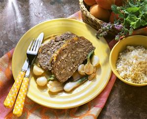 Middle Eastern meatloaf with dried apricots