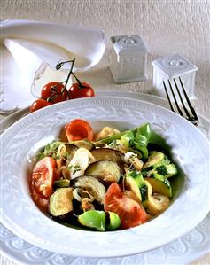 Ratatouille with courgettes, aubergines, tomatoes & peppers