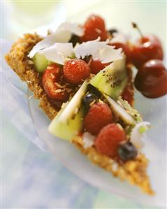 Fruit pizza; fruit on crispy amarettini base (2)