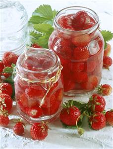 Bottled strawberries