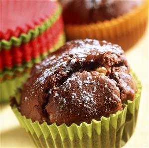 Chocolate and banana muffin