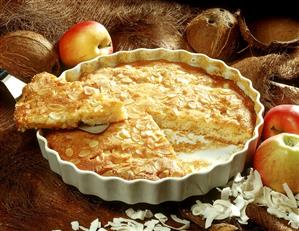 Apple and coconut tart