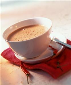 Hot chocolate with chili pepper