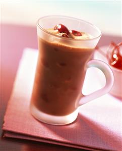 Cocoa with cherries