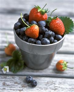 Blueberries and Strawberries