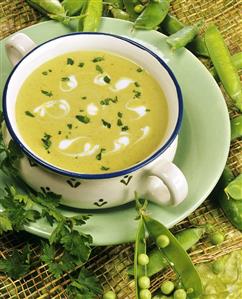 Creamed pea soup