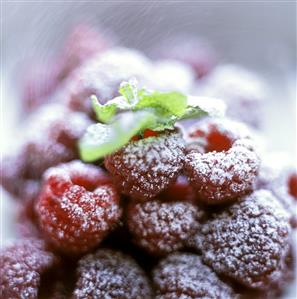 Sugared raspberries