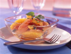 Orange & grapefruit salad with Grand Marnier and pistachios