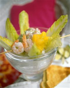 Caribbean shrimp salad with coriander and carambola (1)