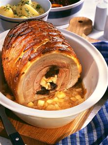 Norwegian roast pork roll with apple and plum stuffing (1)