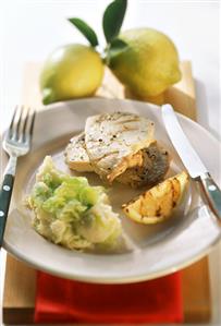 Grilled swordfish with potato and leek puree (2)