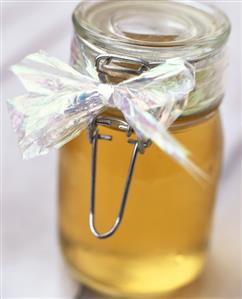 Home-made orange jelly in jar