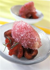 Granitas with cherries and berries