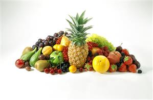 Still life with pineapple, grapes, berries etc (2)