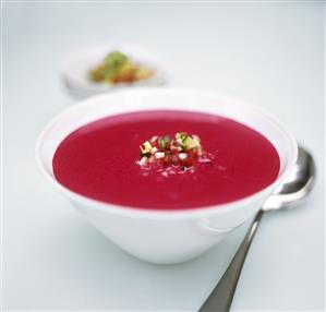 Creamy beetroot soup