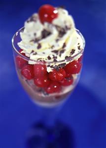 Black cherry ice cream sundae