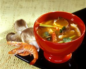 Thai national soup (Tom-Yum-Goong soup)