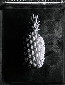 A pineapple (b/w photo)