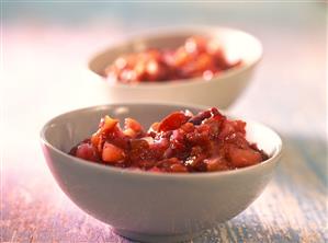 Apple and damson chutney