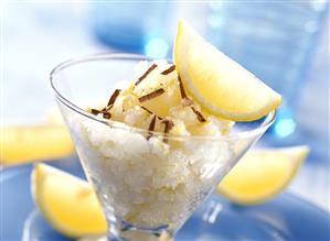 Pear sorbet with ginger