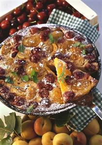 Sunken apricot and cherry cake (1)