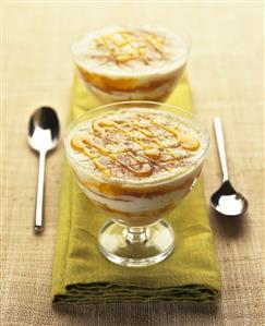 Honey and apricot mousse in a dessert bowl (2)