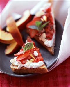 Strawberry puree and quark on toast (2)