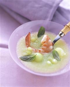 Cold melon soup with shrimps (2)