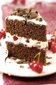 A piece of Black Forest cherry gateau (2)