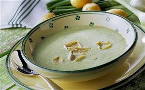 Potato soup with truffles