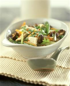 Chinese vegetable soup with tofu