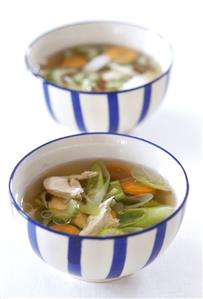 Chicken broth with vegetables