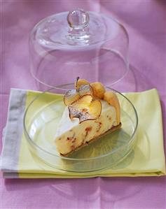 A piece of apple cheese cake with sponge fingers (1)