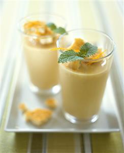 Orange and sea buckthorn shake with zwieback (rusk)