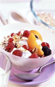 Muesli with fruit and nuts