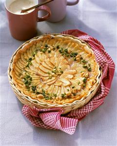 Apple and marzipan tart with nuts and pistachios (1)