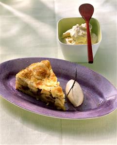 A piece of apple pie with vanilla ice cream (1)