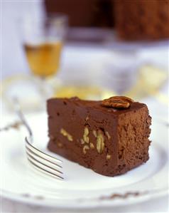 A Piece of Chocolate Pecan Cake