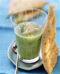 Cucumber gazpacho with feta