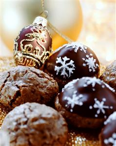 Chocolate marzipan biscuits with Amarena cherries (1)