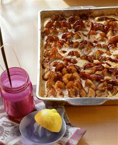 Tray-baked plum and walnut cake (1)