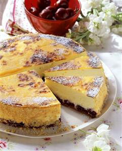 Cherry quark cake from Switzerland (2)