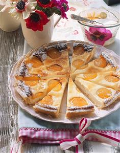 Apricot quark tart