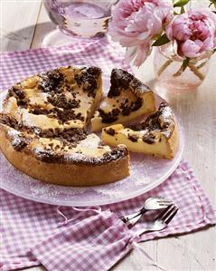 Russian curd cheese cake with chocolate sprinkles