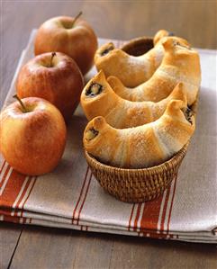 Sweet croissants with poppy seed and apple filling (1)