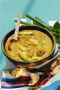 Locro de Papa (potato stew with avocado from Ecuador)